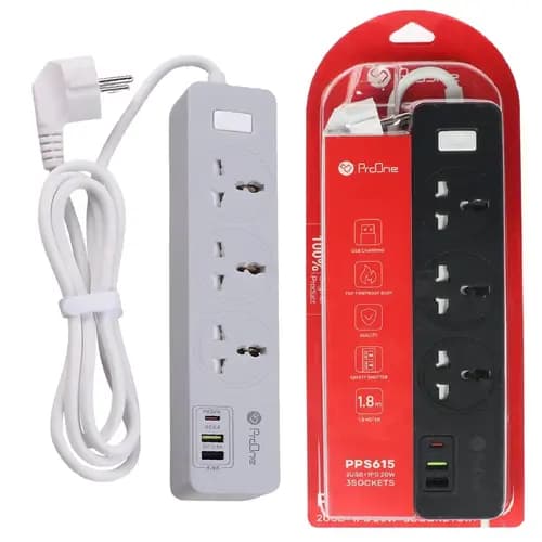 چند راهی برق USB 18W / PD20W پرووان PROONE PPS615C — تصویر ۳