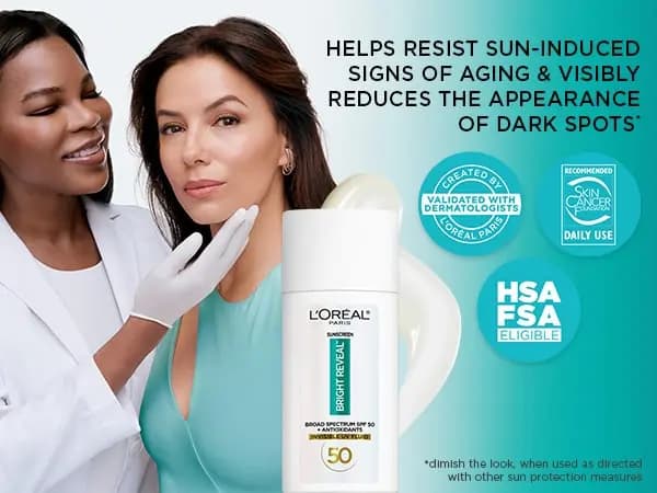 کرم لورآل Loreal ضد آفتاب و ضد لک قوی، مرطوب کننده مدل BRIGHT REVEAL حاوی فیلتر SPF 50، حجم 50ML — تصویر ۲