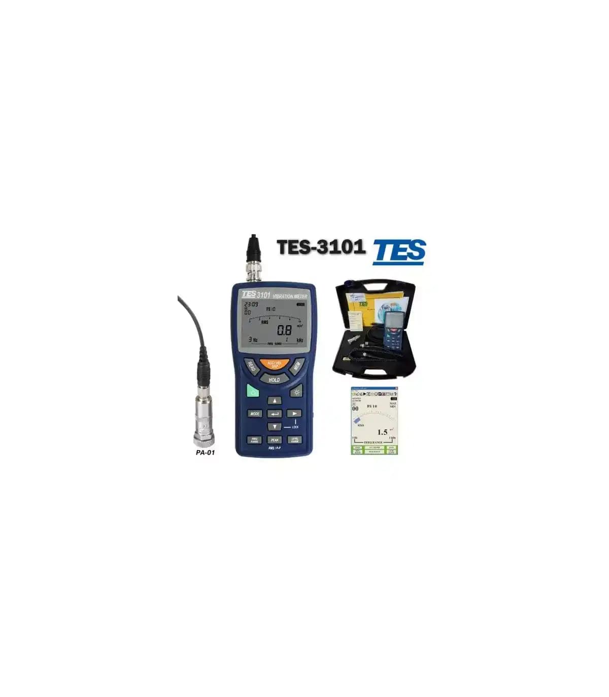 ارتعاش سنج دیتالاگر TES-3101 ساخت کمپانی TESتایوان — تصویر ۲