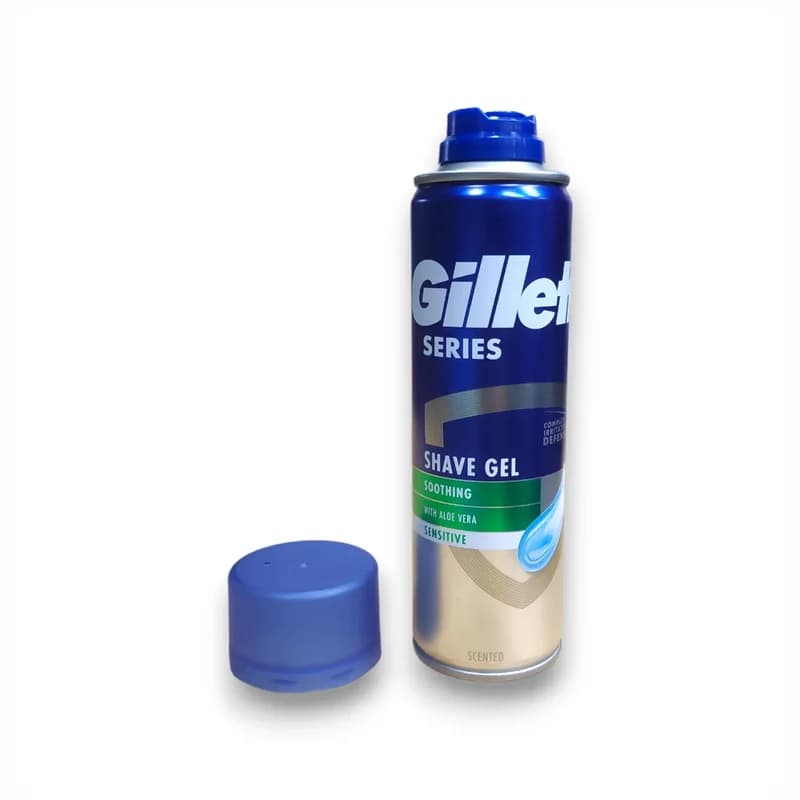 ژل اصلاح ژیلت GILLETTE مدل آلوئه ورا مناسب پوست های حساس، حجم 200ML — تصویر ۲
