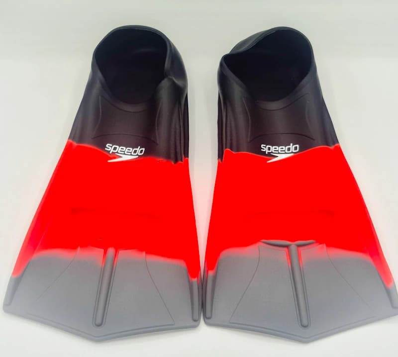 فین شنا قدرتی اسپیدو (Speedo) رنگ مشکی قرمز | سیلیکون نرم | مخصوص تقویت عضلات پا — تصویر ۶