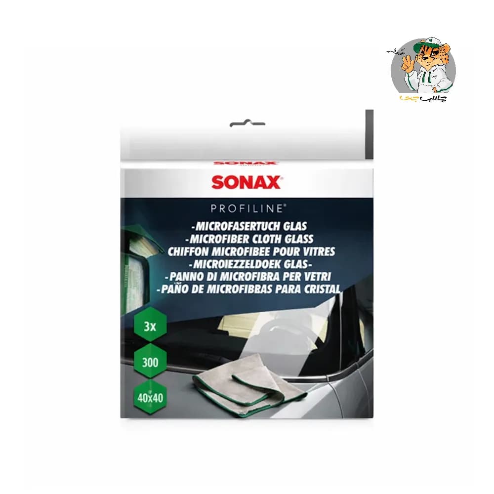 دستمال مایکروفایبر مخصوص شیشه سوناکس SONAX Glass Microfiber