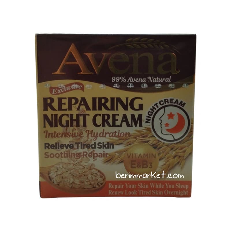 کرم شب ترمیمکننده و آبرسان آونا Avena – حاوی ۹۹٪ عصاره طبیعی و ارگانیک جو دوسر — تصویر ۳