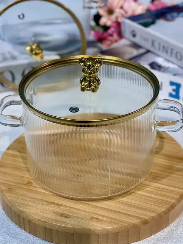 قابلمه پیرکس شعله مستقیم خرسی وارداتی — تصویر ۲
