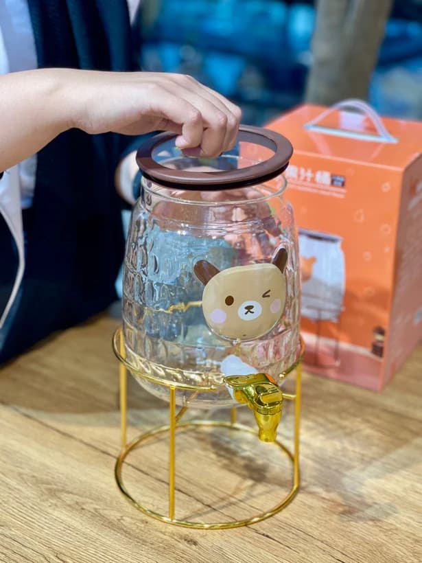 کلمن شیشه ای کودک طرح خرس وارداتی کد KİT-267 — تصویر ۳