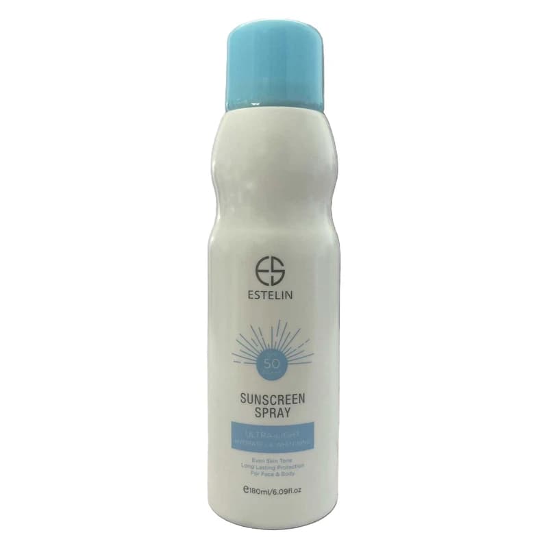 اسپری ضد آفتاب بی رنگ استیلین spf50 مناسب برای انواع پوست حجم 180 میلیلیتر