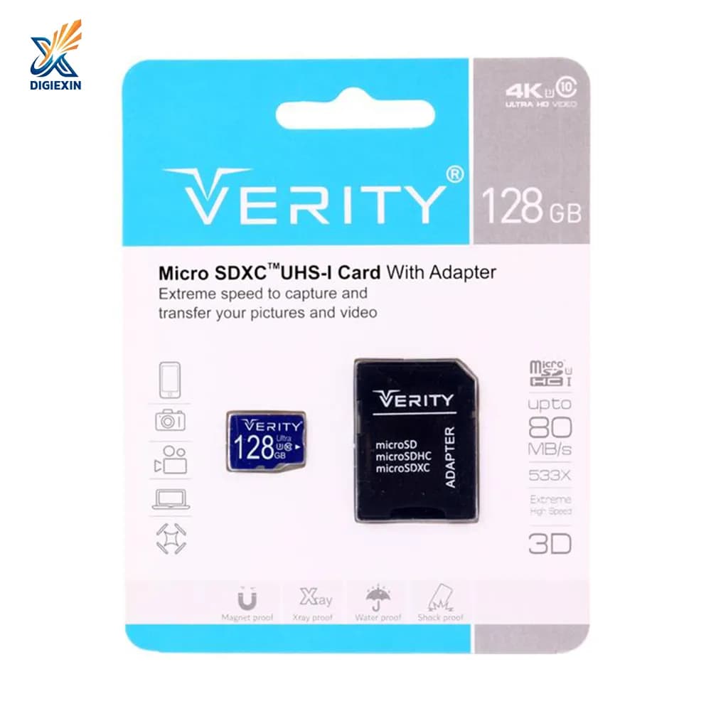 کارت حافظه میکرو اسدی وریتی ۱۲۸ گیگابایت مدل 4K (کلاس ۱۰ / U3)
