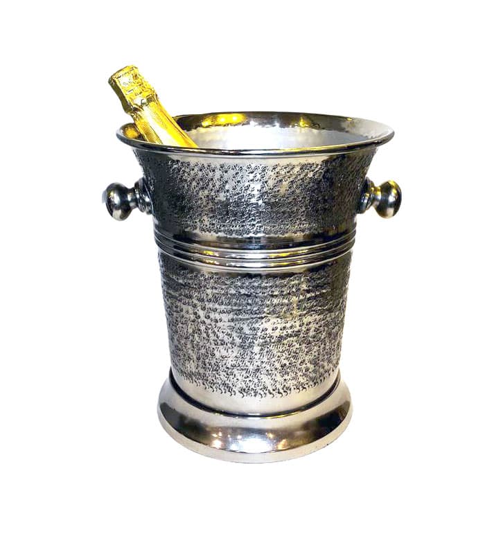 سطل یخ و بطری فلزی دستساز طرح چکشی — تصویر ۴