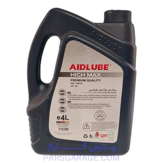 روغن موتور SL ایدلوب Aidlube حجم 4 لیتر 20W-50 — تصویر ۲