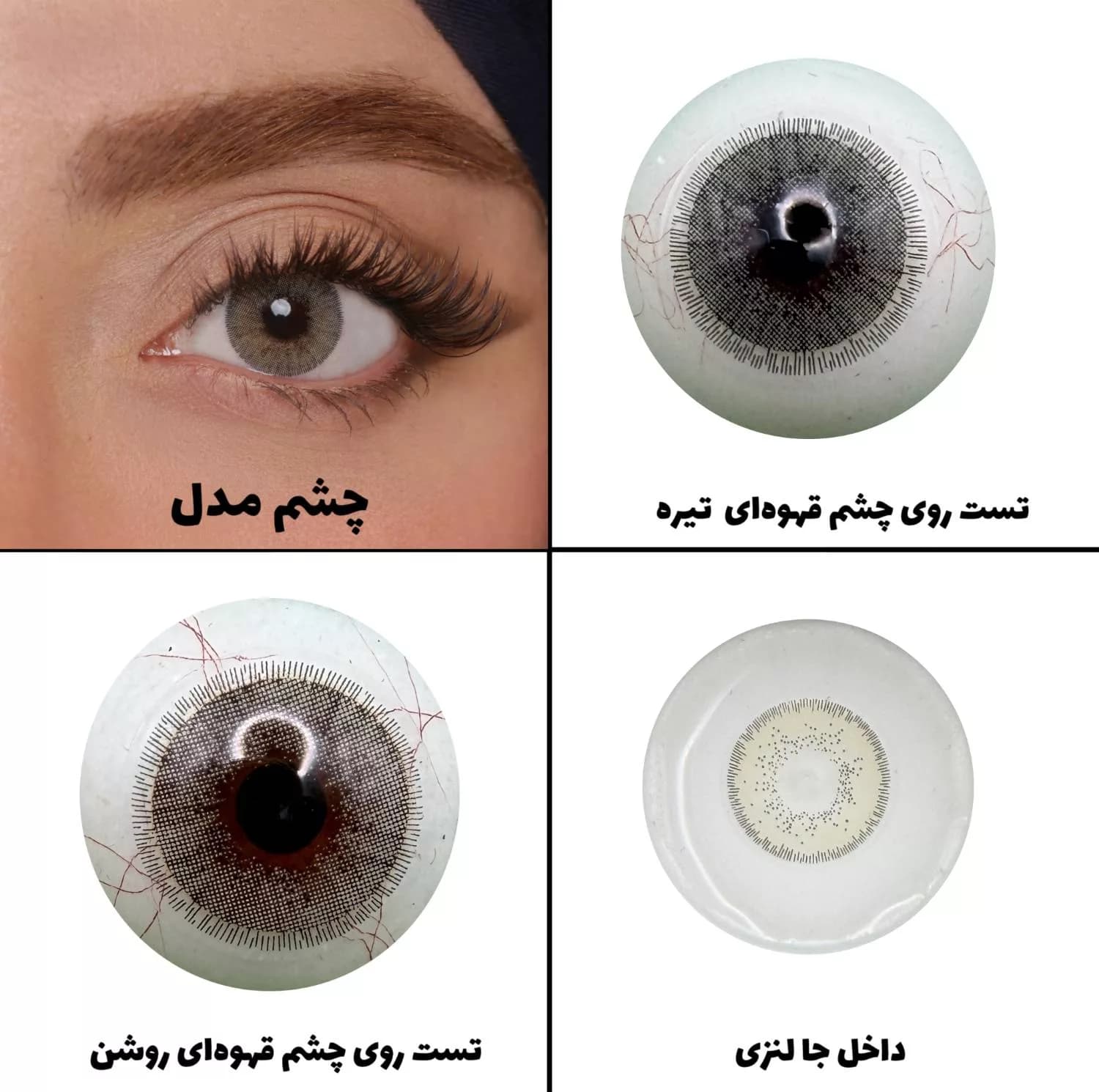 لنز چشم بیوتی مدل 18 کدد ACEA220 رنگ سبز زیتونی دوردار — تصویر ۵