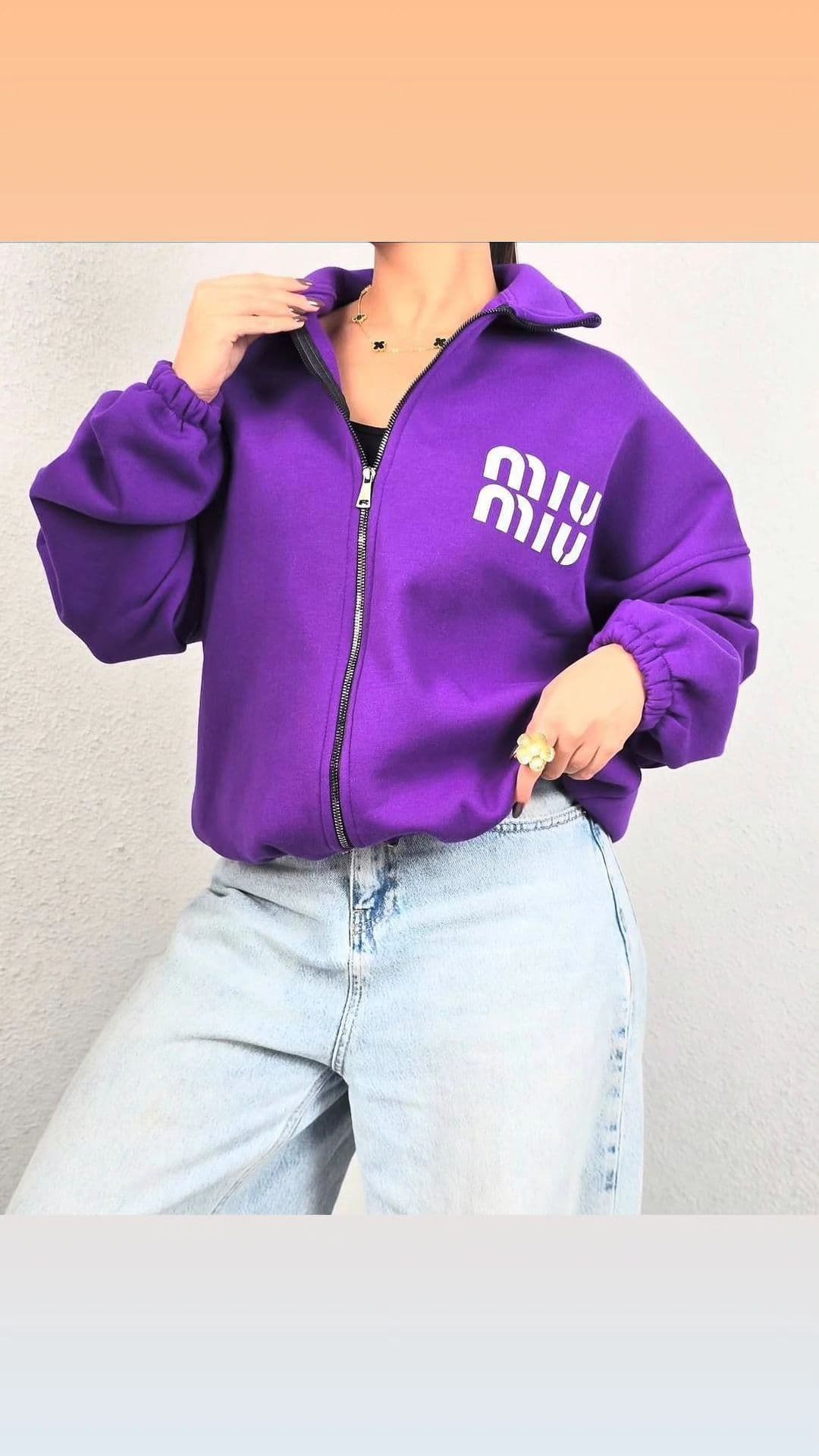 هودی جلو زیپ miu miu کد 284