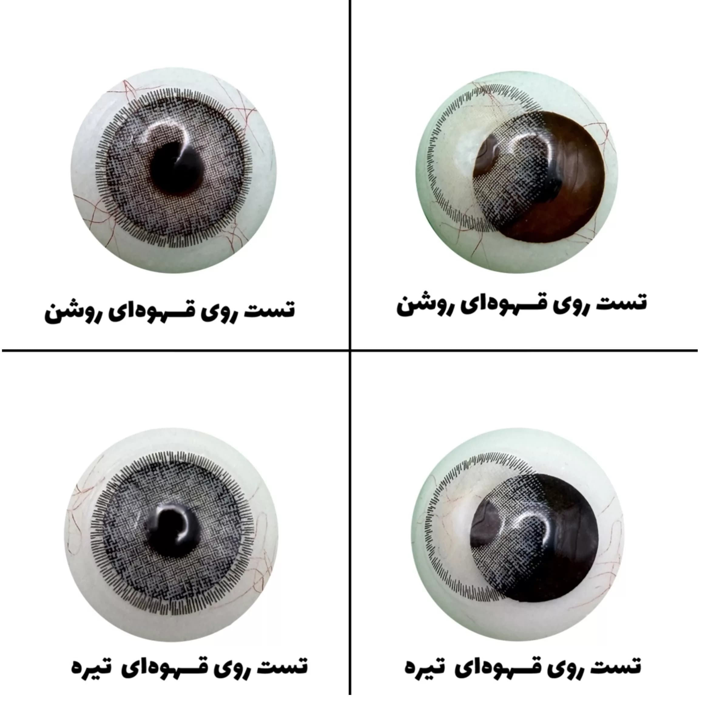 لنز چشم هرا مدل 13 سالانه کد ACCA311 رنگ سبز عسلی دوردار — تصویر ۳