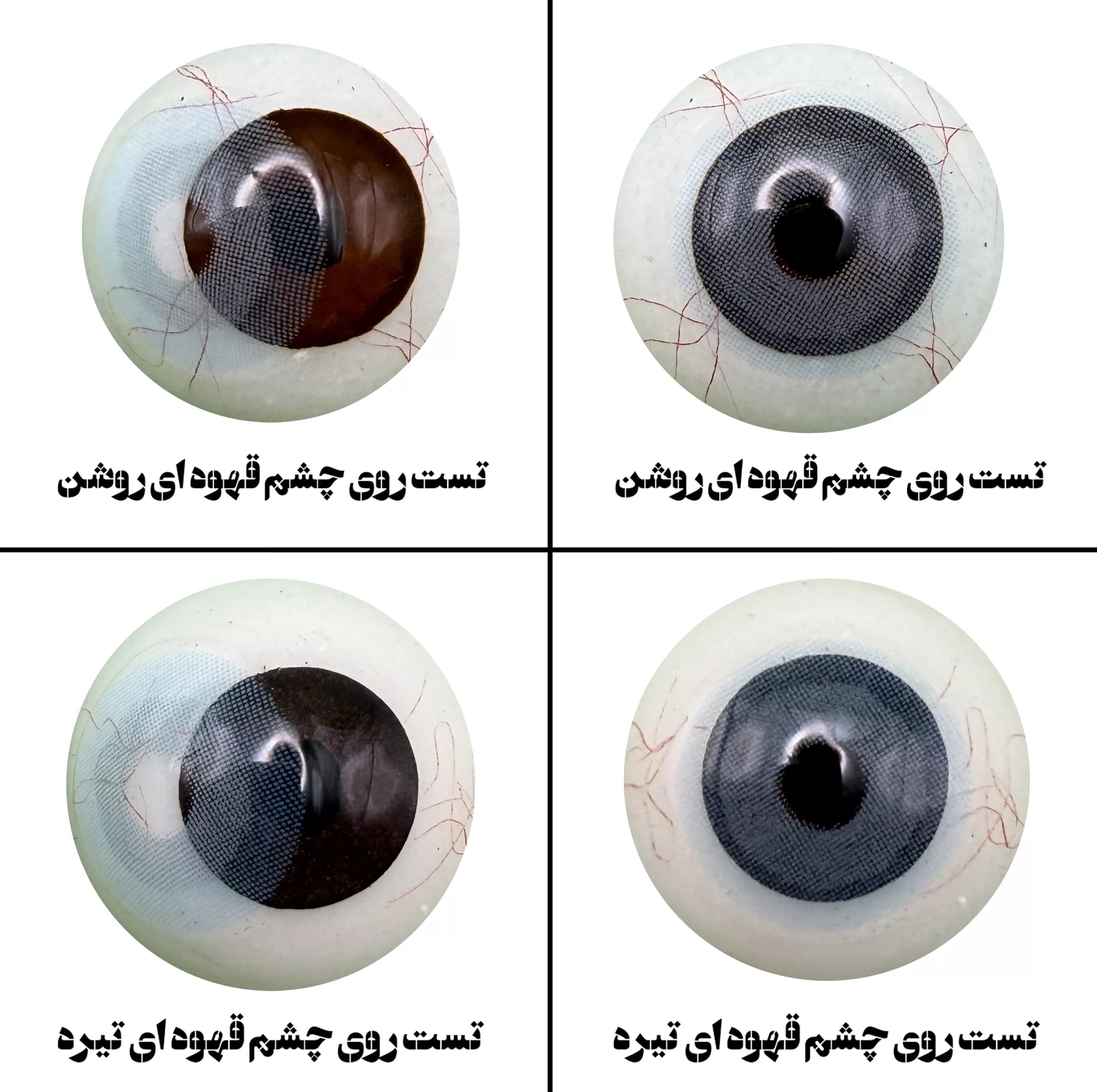 لنز چشم رویال ویژن مدل PIXY BL کد 40 رنگ آبی طبیعی بدون دور — تصویر ۵
