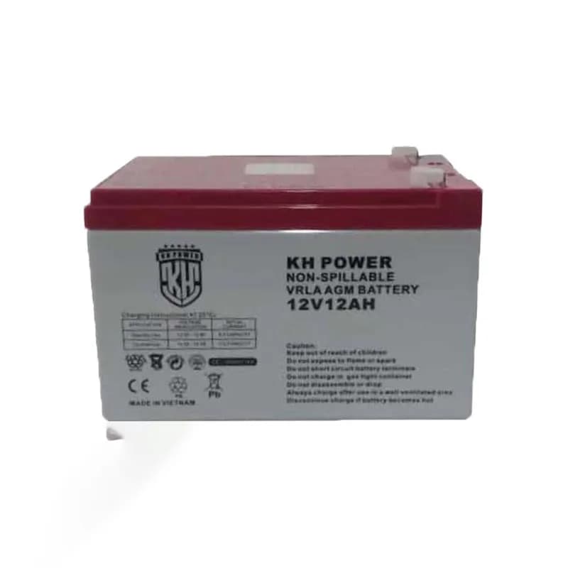 باتری موتور سیکلت ۱۲ ولت ۱۲ آمپر کی اچ پاور KHPOWER