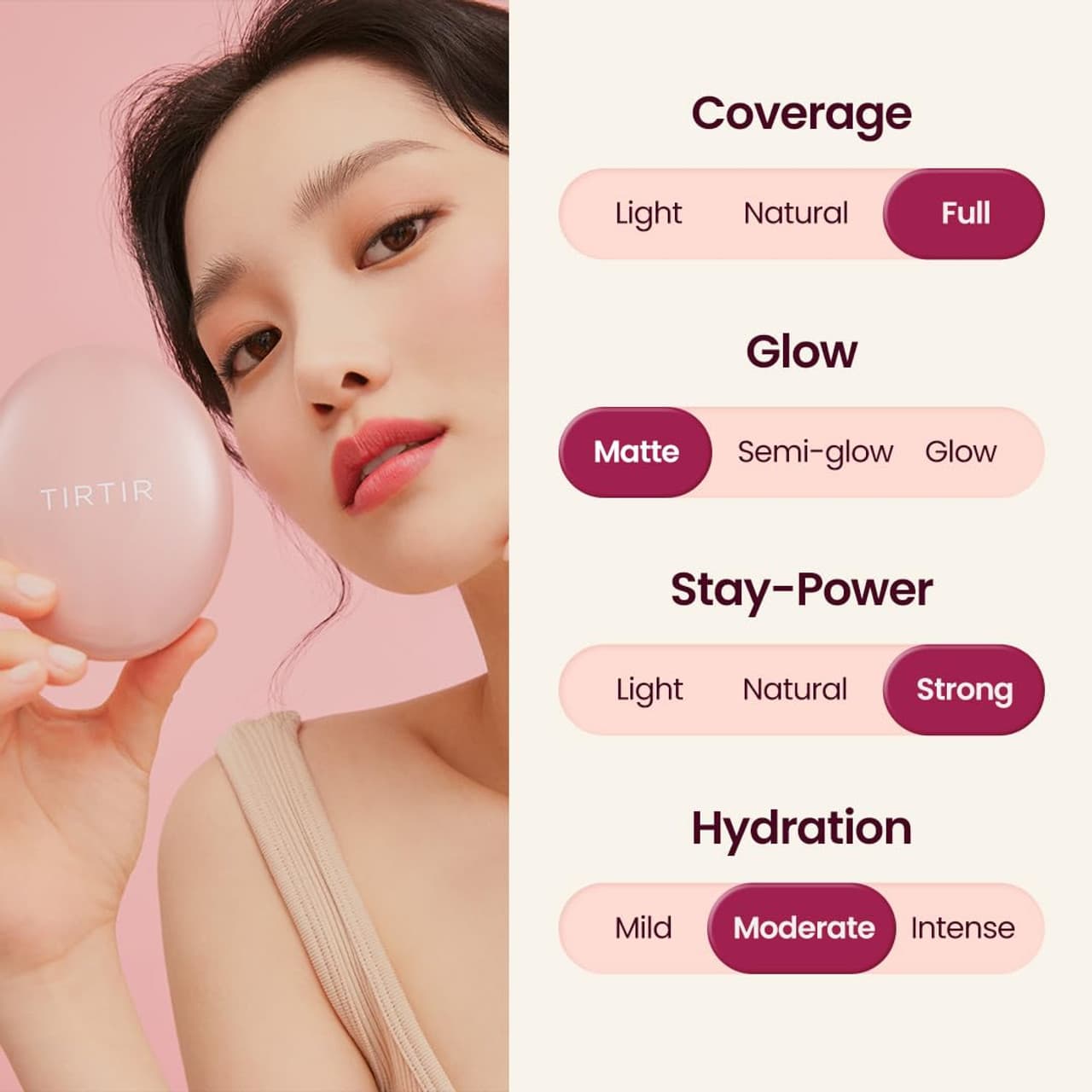 کوشن صورتی Mask Fit All Cover Pink Cushion تیر تیر — تصویر ۳