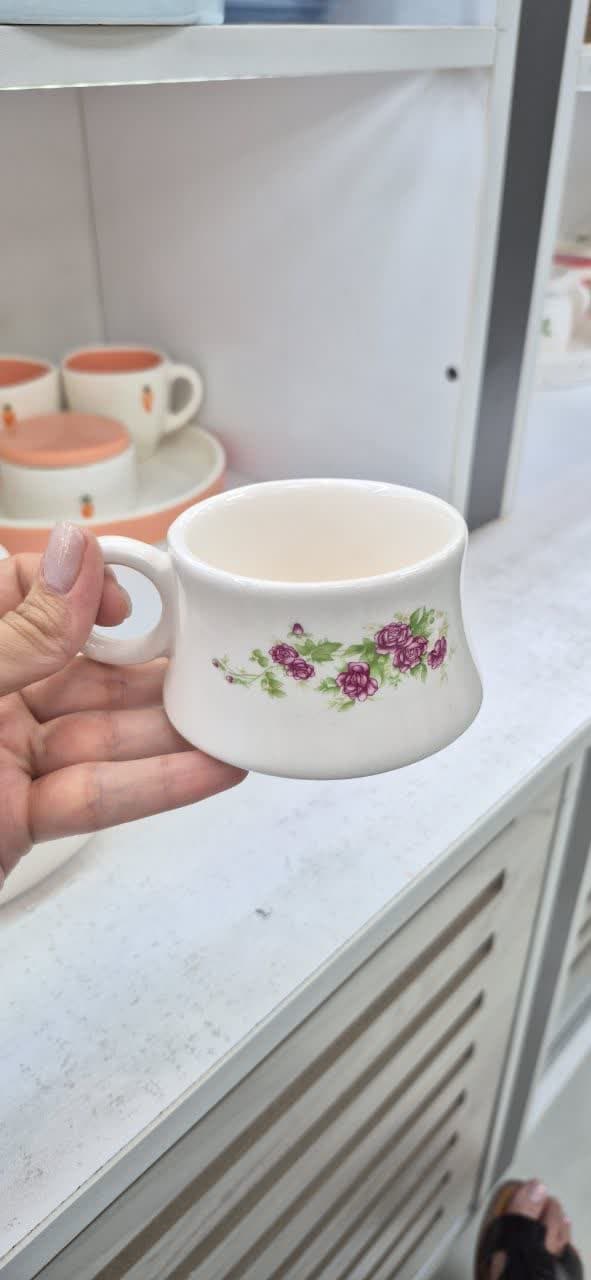 ست چای خوری دو نفره سرامیک گنجشک گل سرخی — تصویر ۵