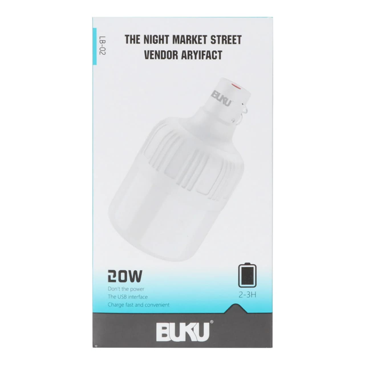 لامپ شارژی BUKU LED مدل MMS – LB-02 20W — تصویر ۵