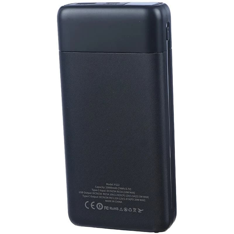 پاوربانک PD و فست شارژ Hicostar 22.5W 20000mAh مدل P222 — تصویر ۳
