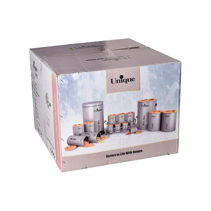 سرویس آشپزخانه 16 پارچه مشکی سنباده ای درب چوبی یونیک کد 8005 — تصویر ۸