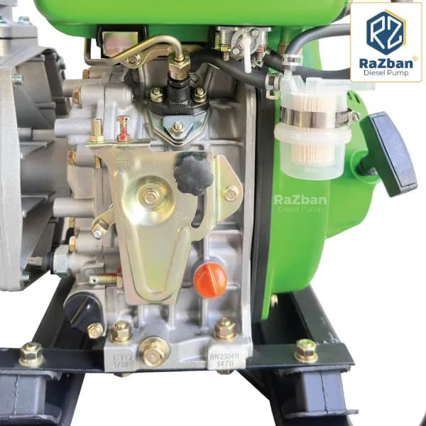 موتور پمپ دیزلی ETQ با دهانه 3 اینچ 25 متری مدل DP3CL هندلی — تصویر ۶