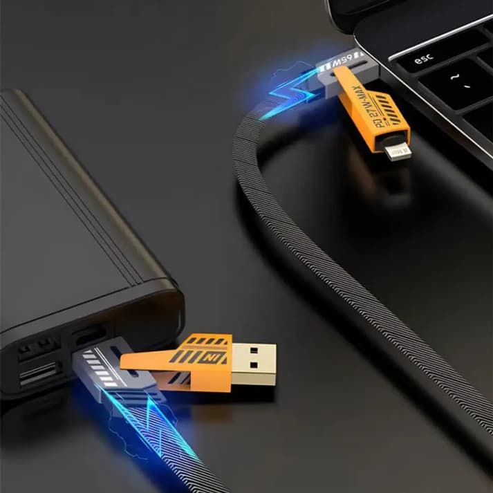 Aertek 4 IN 1, 65W Fast Charging کابل شارژ — تصویر ۵