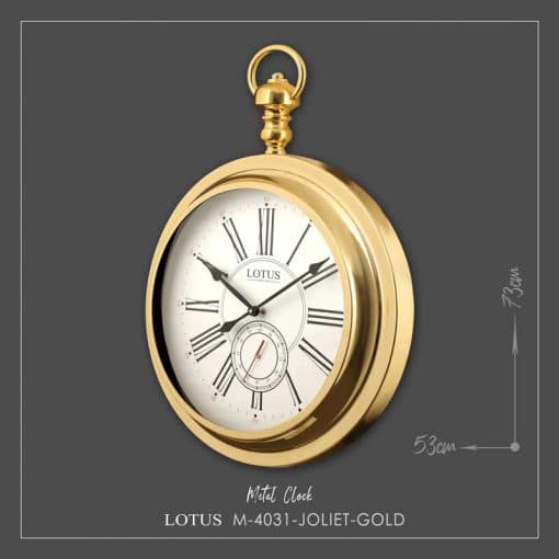 ساعت دیواری فلزی مدل JOLIET کد M-4031 رنگ GOLD — تصویر ۱۱