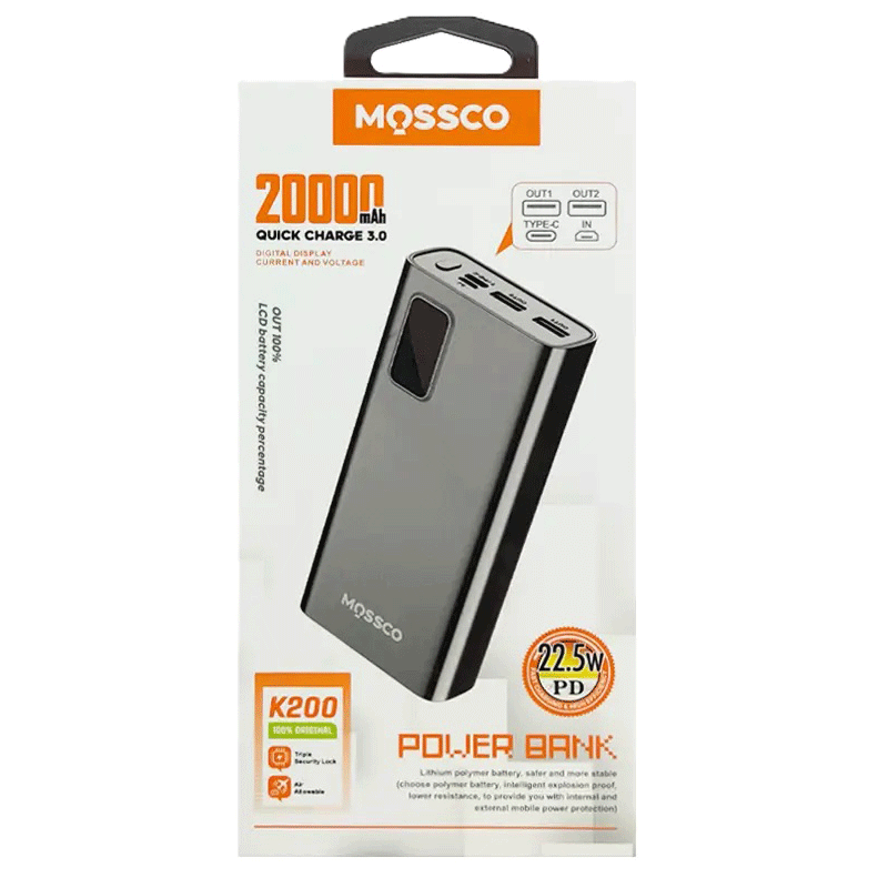 پاوربانک 20000 مسکو – مدل K-200