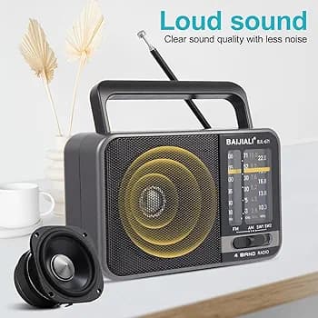 رادیو قابل حمل AM/FM بدون باتری مدل BJL-671) — تصویر ۳