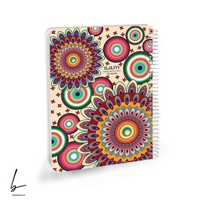 دفتر 100 برگ خطدار رحلی (A4) سم پرفراژ دار S.A.M