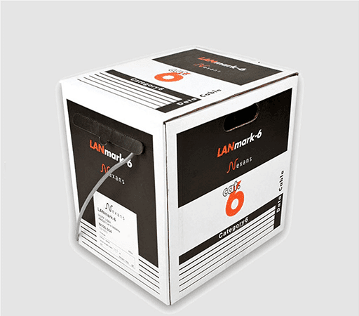 کابل شبکه نگزنس تست پرمننت Nexans Cable cat6 utp 305mroll box