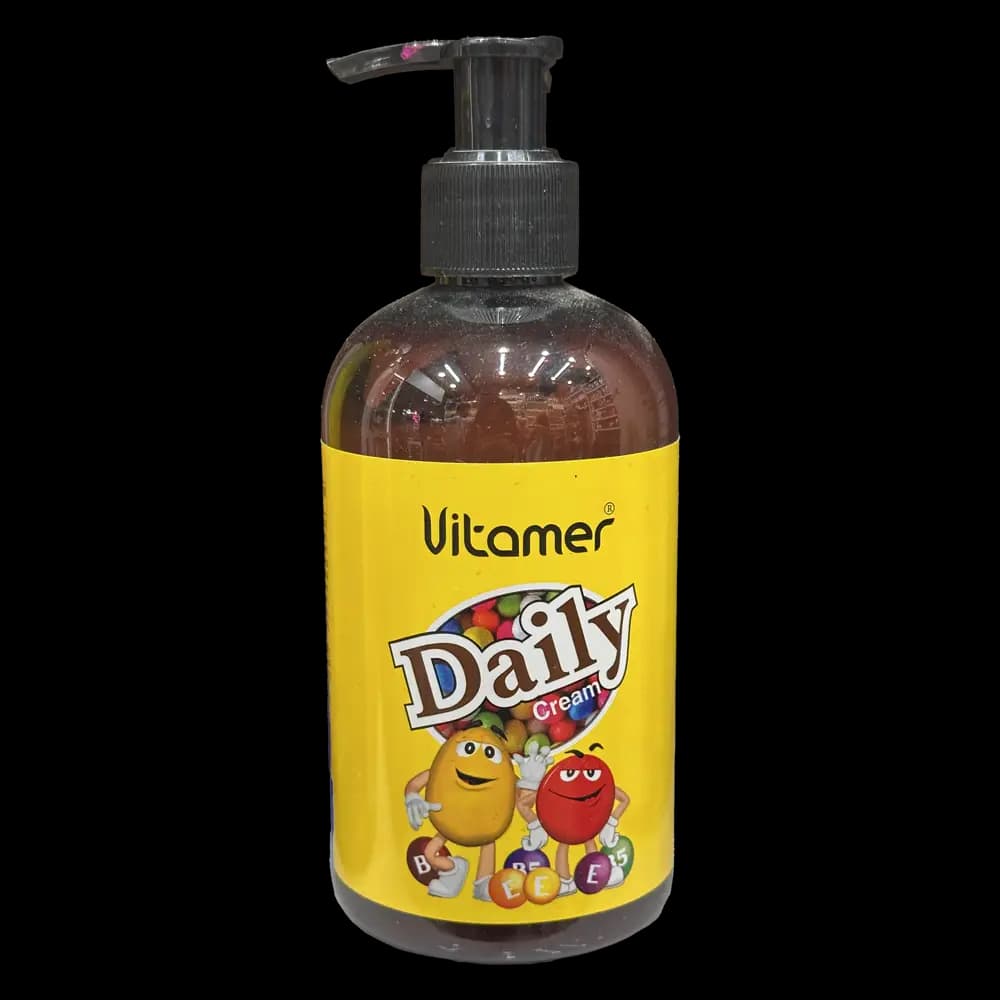 کرم مرطوب کننده و آبرسان پمپی ویتامر مدل Daily-M&MS زرد حجم 250 گرم