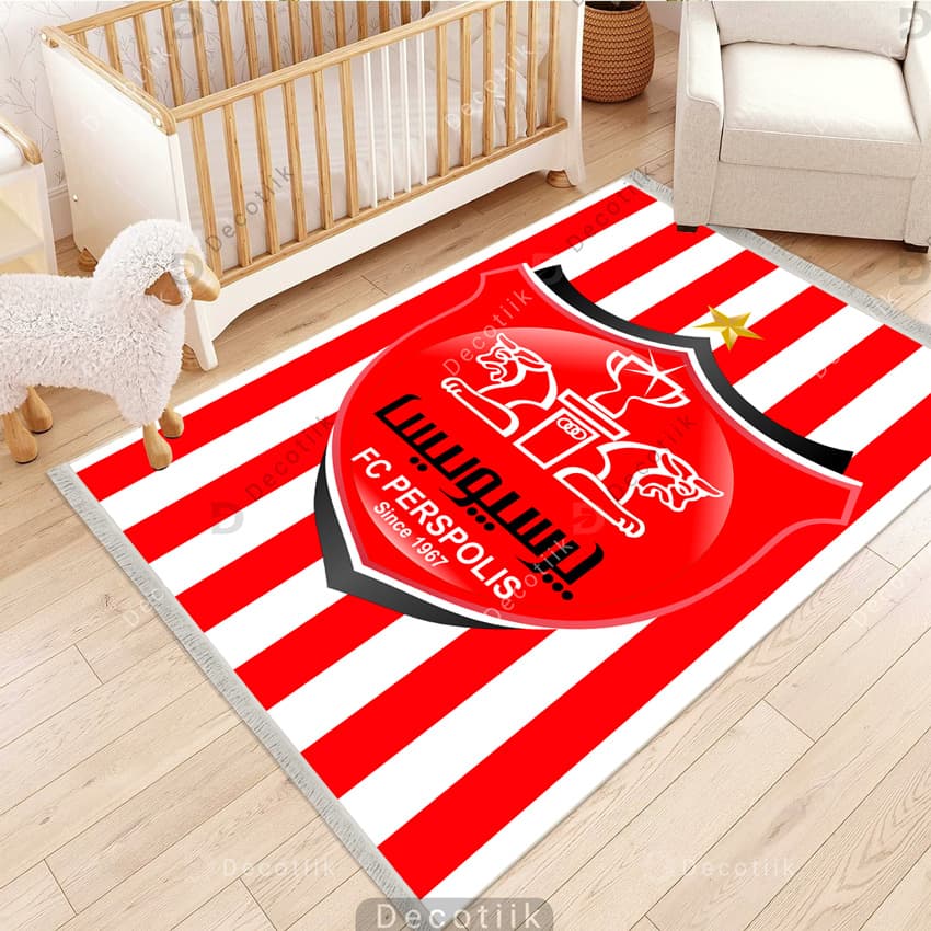 فرش چاپی اتاق پسر طرح تیم پرسپولیس DC-2087