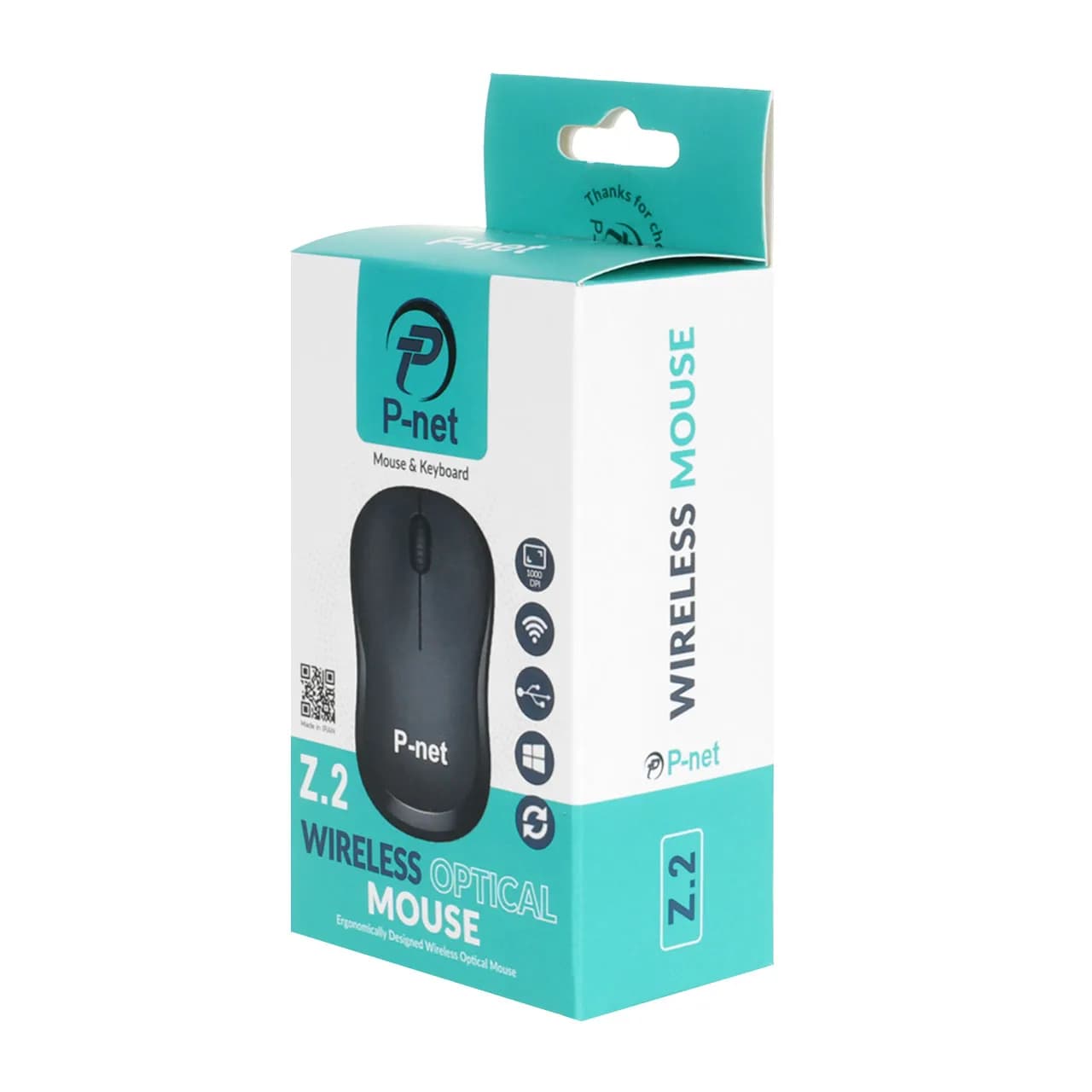 ماوس بی سیم P-net مدل Z.2 – مشکی – RYL — تصویر ۵