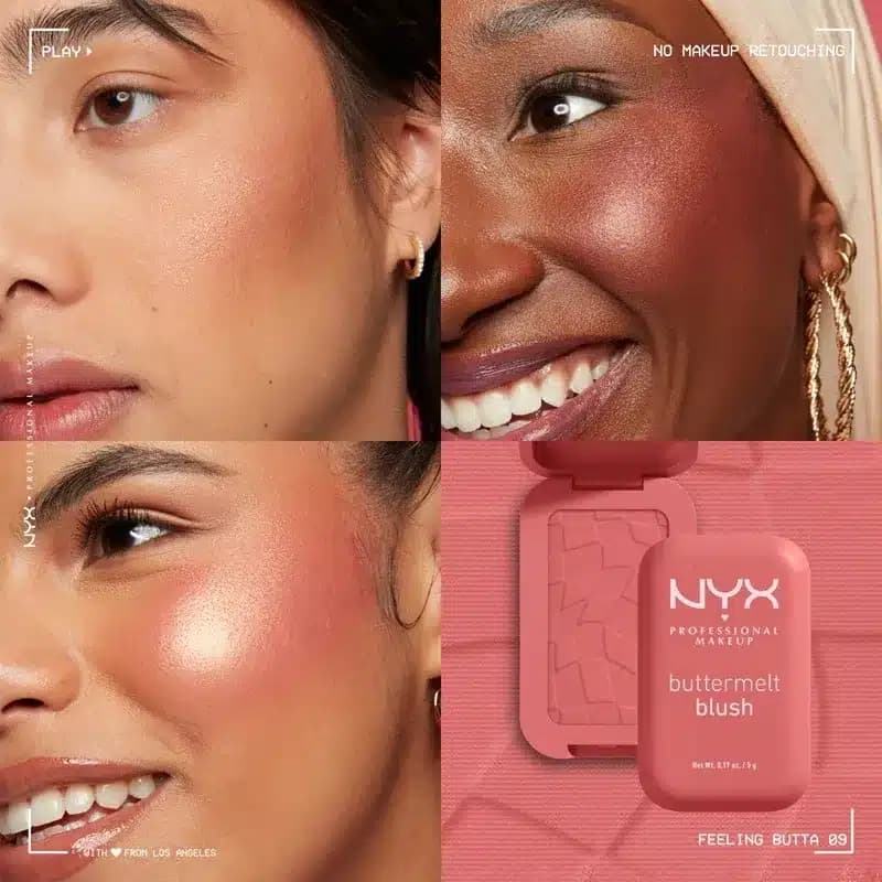 رژگونه پودری نیکس NYX مدل Buttermelt کد 09 (رنگ Feeling Butta) — تصویر ۶
