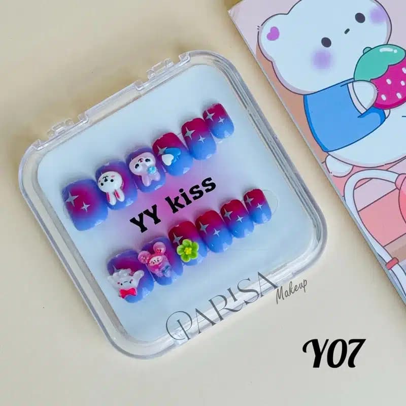 پک 12 عددی ناخن مصنوعی مربعی YY Kiss — تصویر ۸