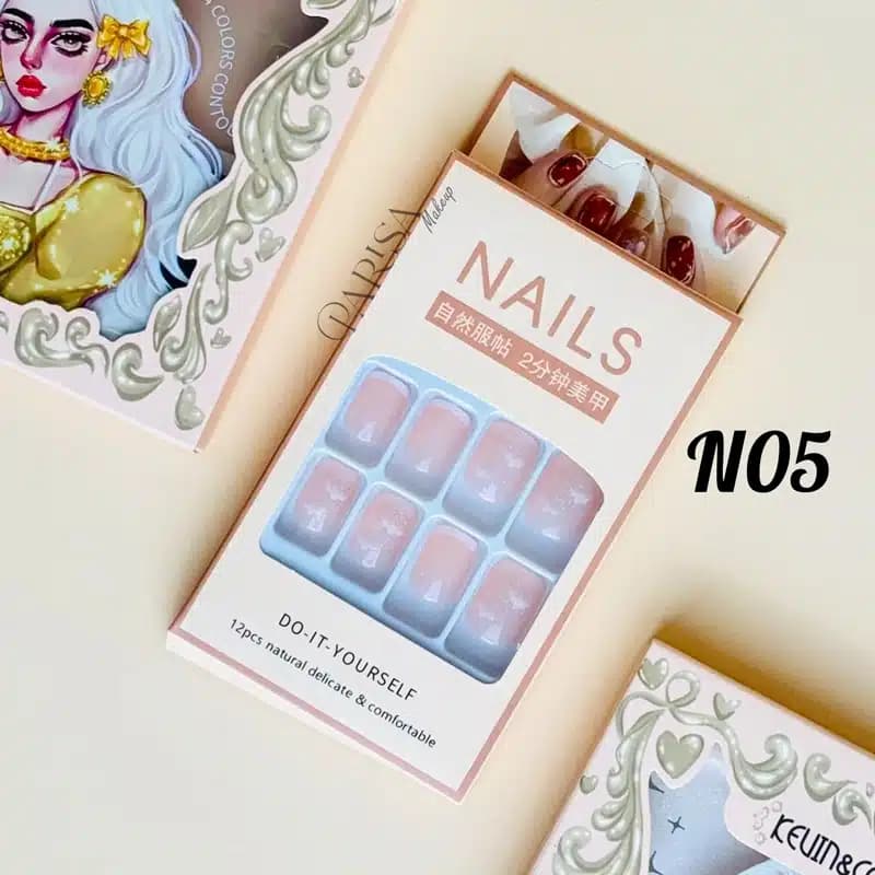 پک 12 عددی ناخن مصنوعی مربعی مدل Nails — تصویر ۶
