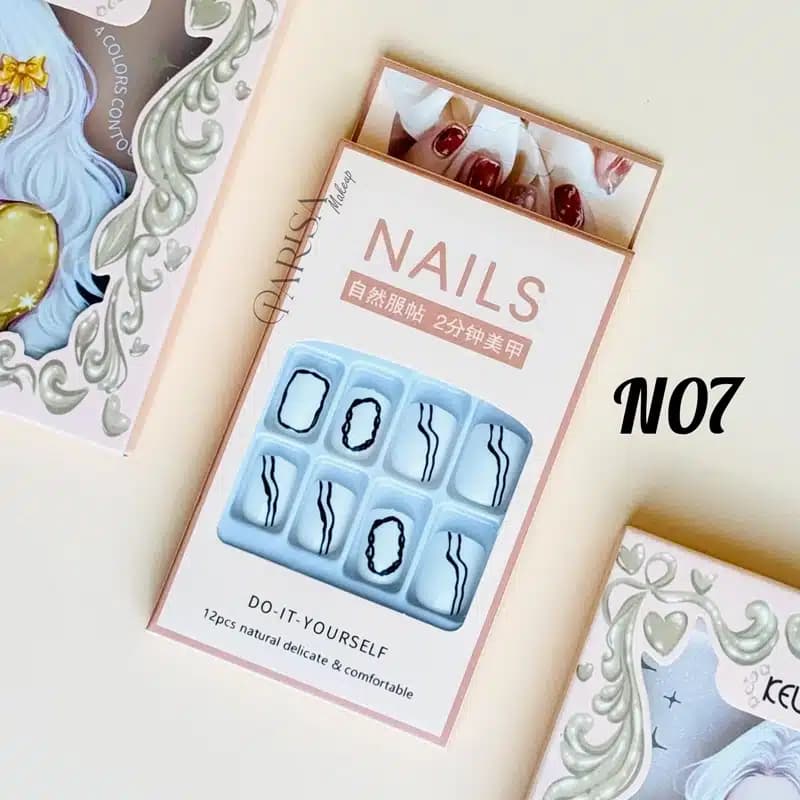 پک 12 عددی ناخن مصنوعی مربعی مدل Nails — تصویر ۸