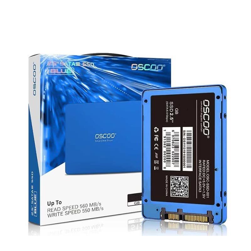حافظه SSD اینترنال اوسکو 128 گیگابایت SATA3.0 مدل OS001 BLUE — تصویر ۲