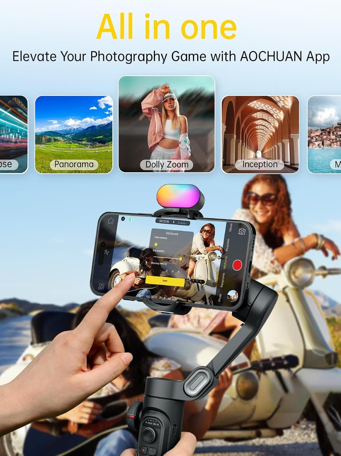 لرزهگیر سهمحوره گوشی هوشمند AOCHUAN Smart XE Kit — تصویر ۴