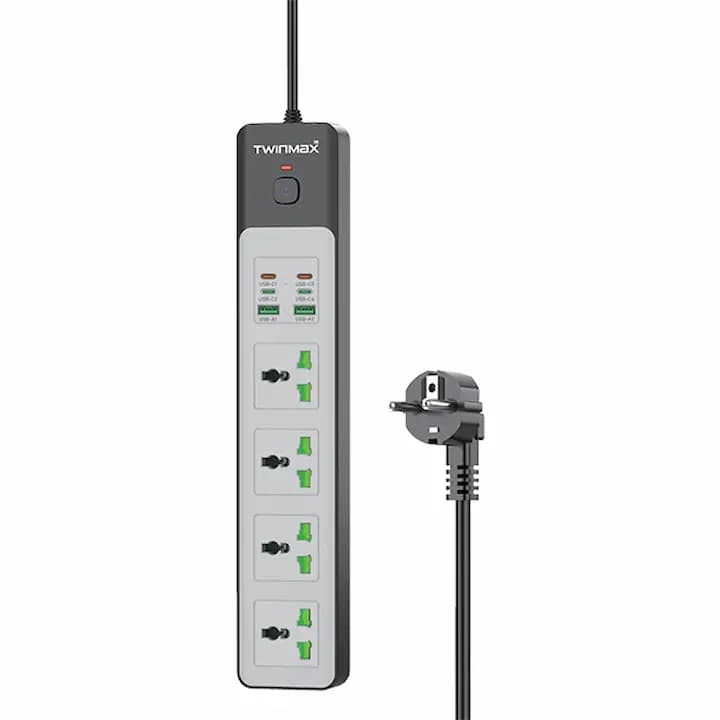 چندراهی و محافظ برق تویین مکس مدل MX-60