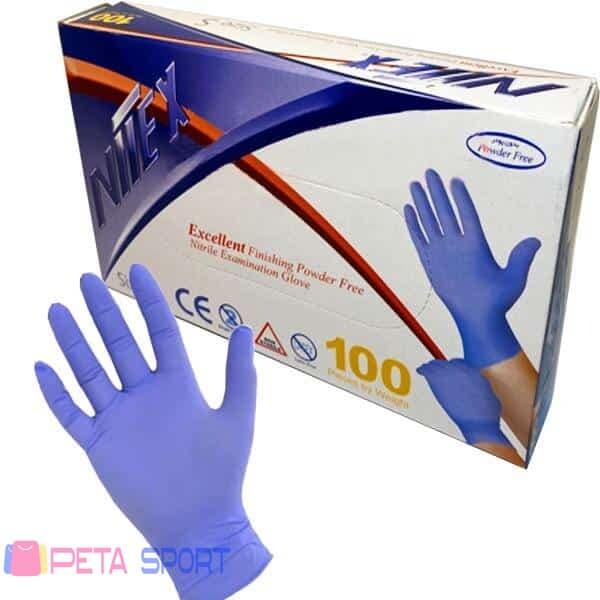 دستکش یکبار مصرف نیتریل نیتکس 100 عددی — تصویر ۳