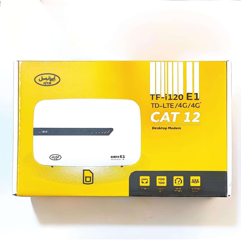 مودم سیم کارتی آنلاک 4.5G رومیزی CAT12 ایرانسل IRANCELL TF-i120 E1 — تصویر ۴