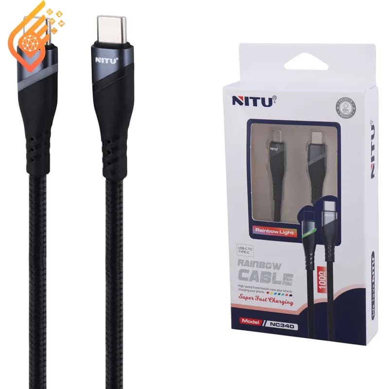 کابل دو سر تایپ سی فست شارژ نیتو مدل NITU NC340