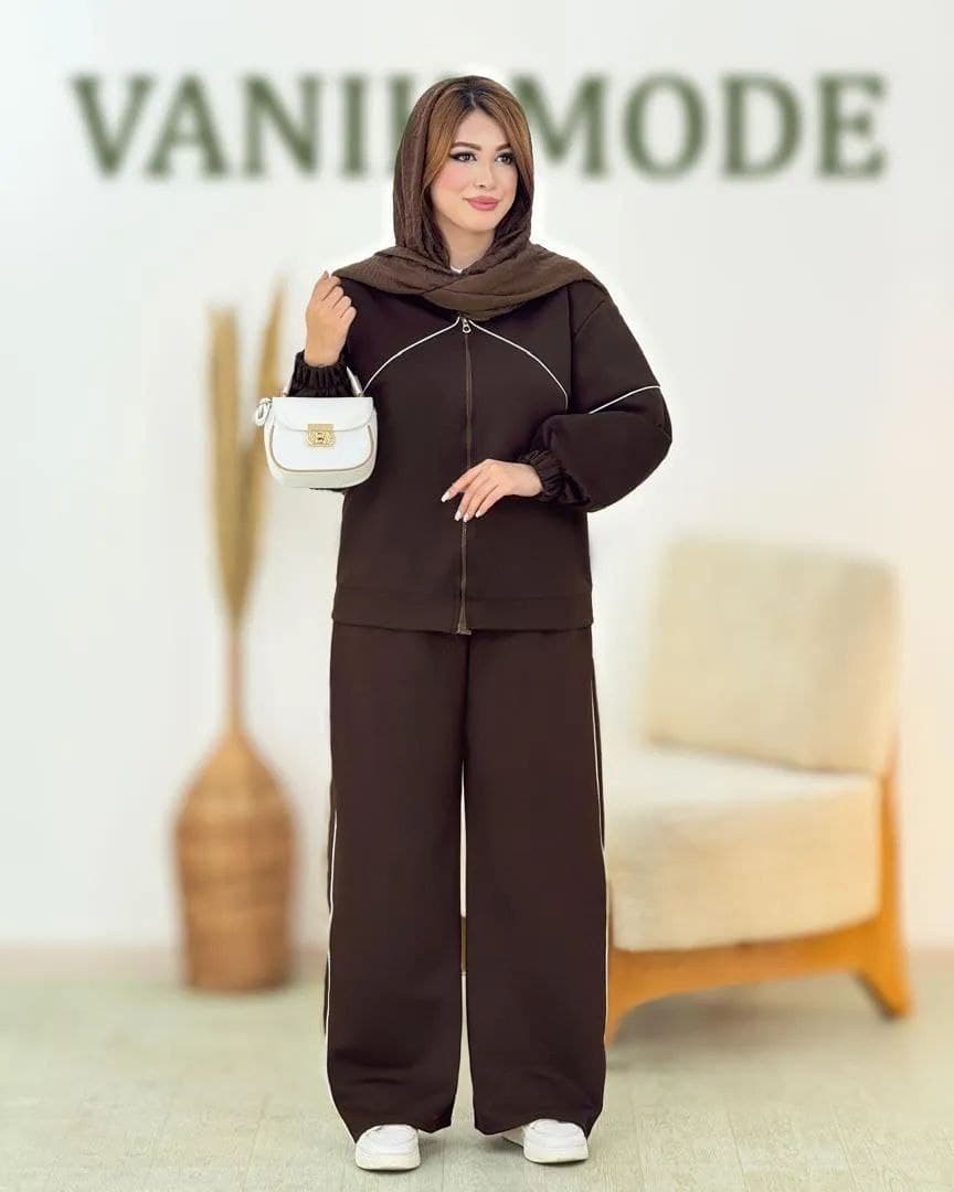 ست زنانه سوییشرت و شلوار مازراتی در رنگبندی ME1195 — تصویر ۲