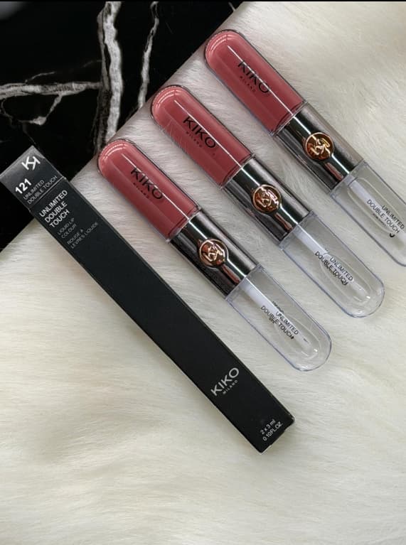 رژ لب مایع به همراه برق لب رنگشاه بلوطی تیره شماره 121 کیکو KIKO — تصویر ۳