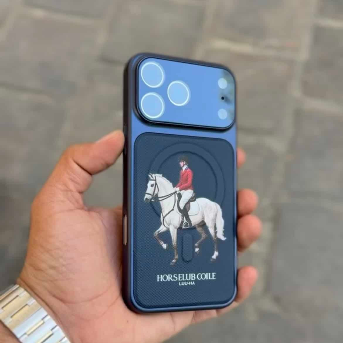 horse polo (سرمه ای) c4622 — تصویر ۲