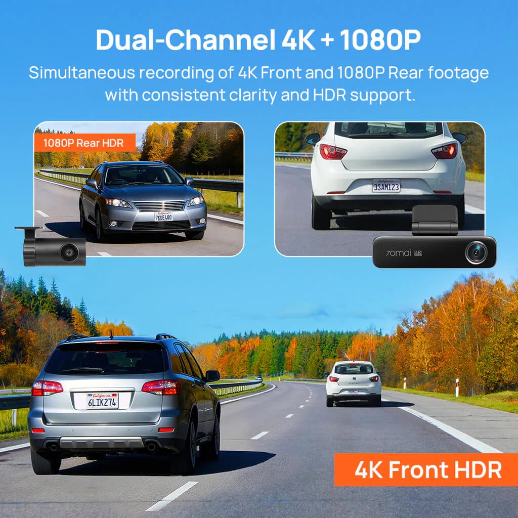 دوربین ثبت وقایع خودرو 70mai Dash Cam 4K M800 — تصویر ۷