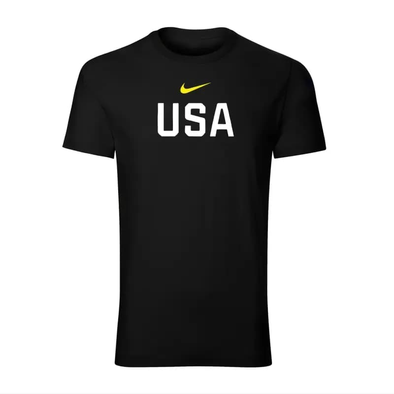 تیشرت یقه گرد مردانه طرح USA مشکی سایزبندی چهار فصل — تصویر ۴