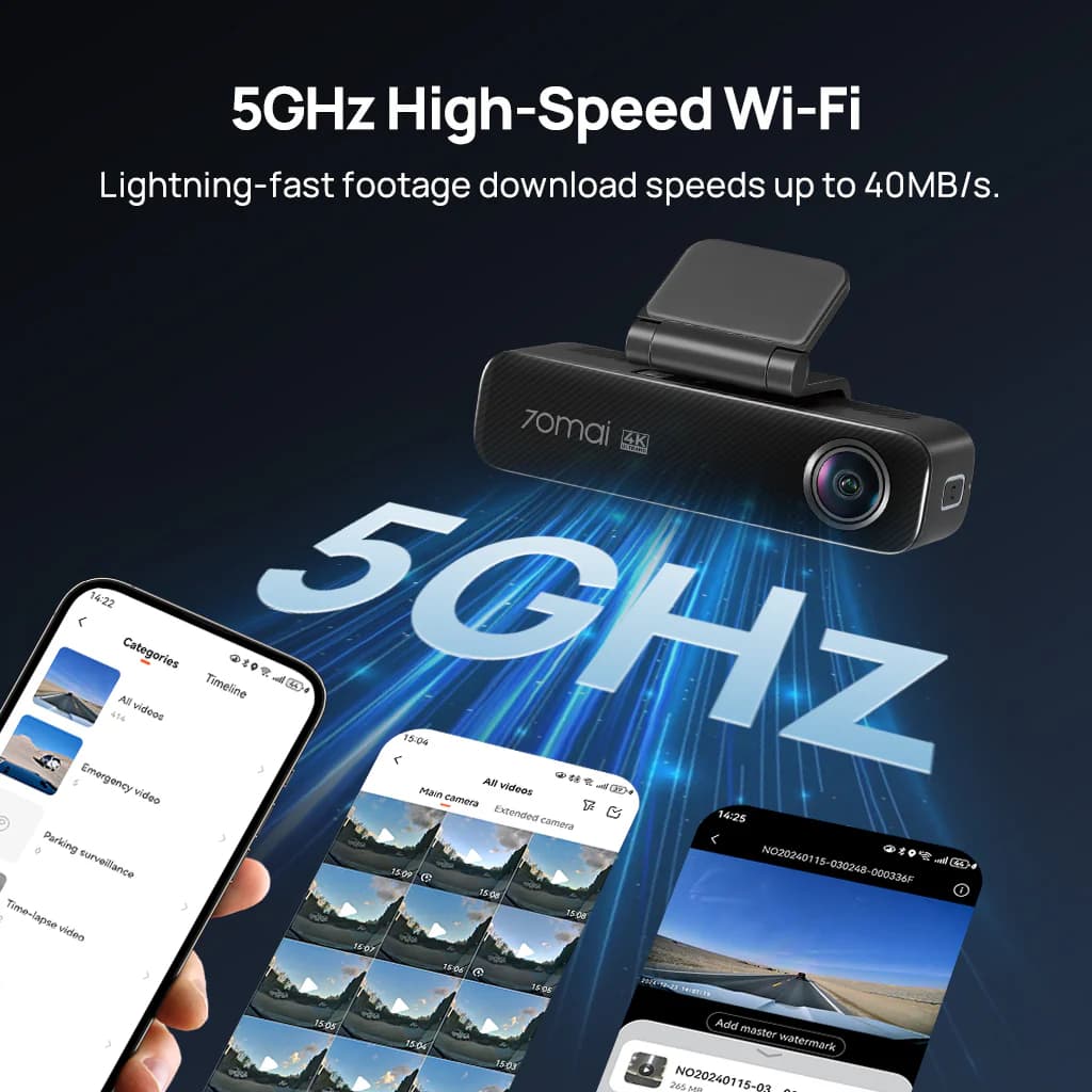 دوربین ثبت وقایع خودرو 70mai Dash Cam 4K M800 +دوربین عقب — تصویر ۵