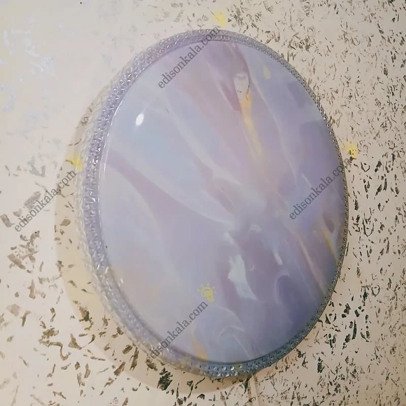 چراغ سقفی مدرن سه حالته طرح مرمر 100 وات با گارانتی ریموت دار — تصویر ۳
